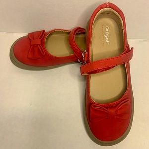 NWT Cat & Jack red bow flats